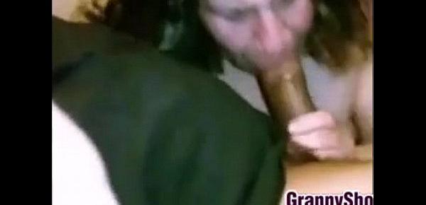  Grandmother Giving Him A Great Blowjob